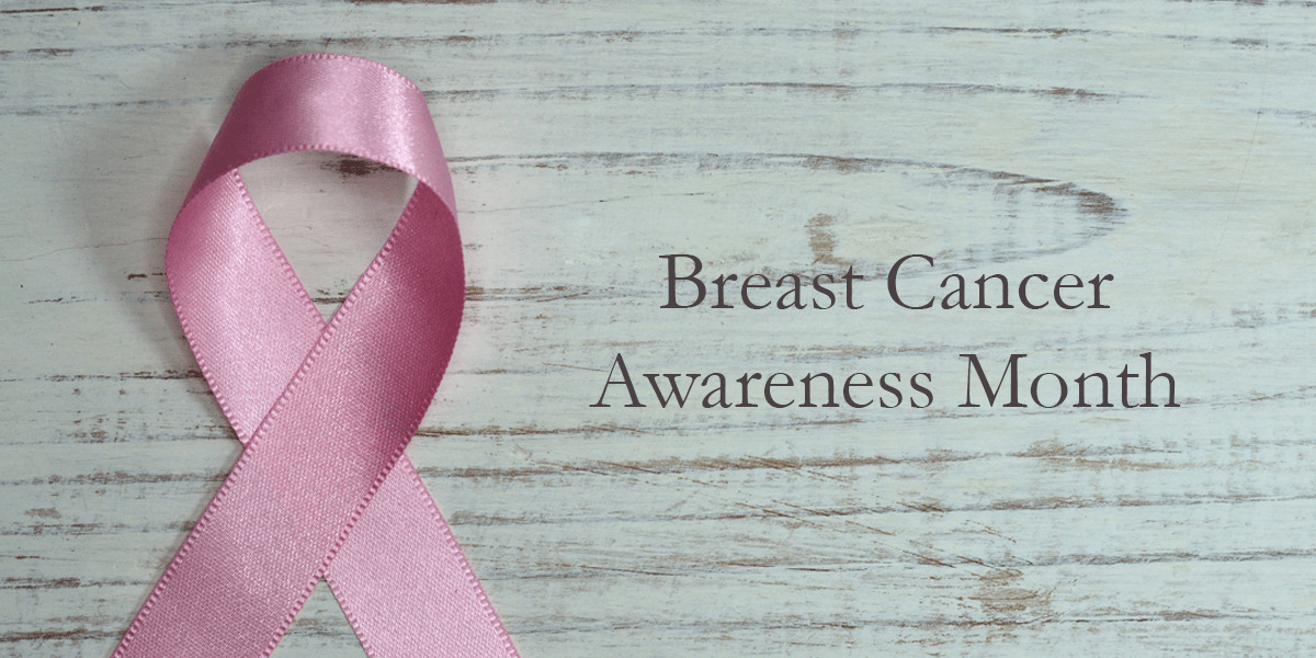 Breast Cancer Awareness Month with pink ribbon
