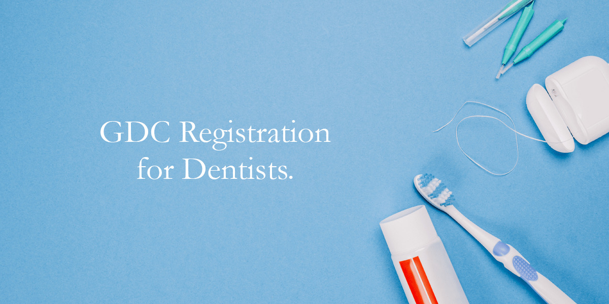 GC Registration for Dentists with toothbrush, toothpaste and floss.