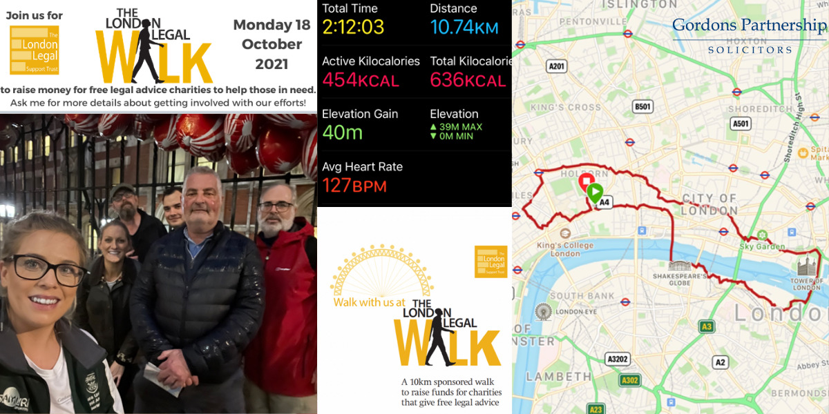 Various images showing the London Legal Walk