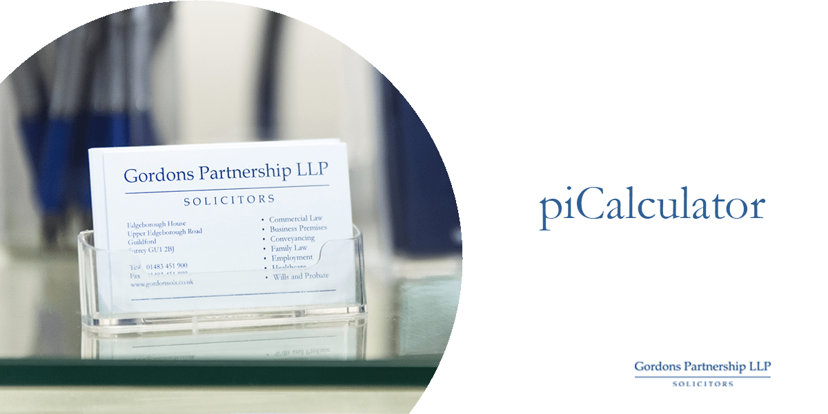 pi Calculator with Gordons business card