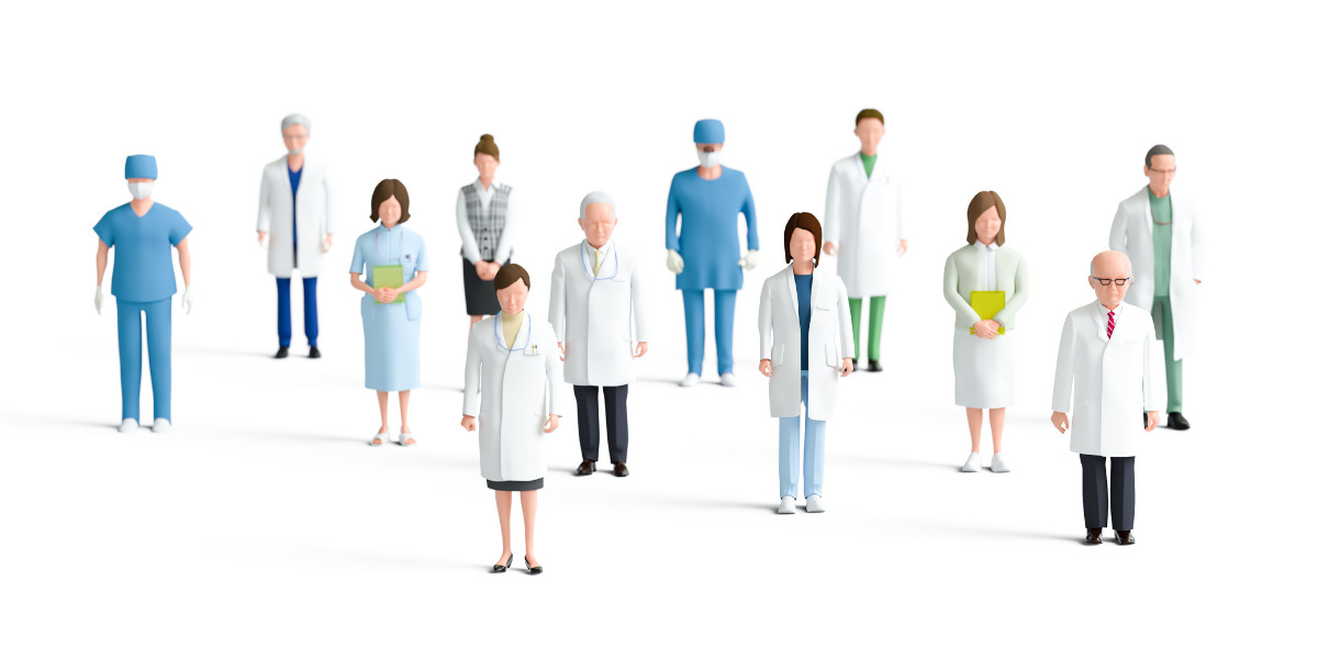Various nurses and doctors