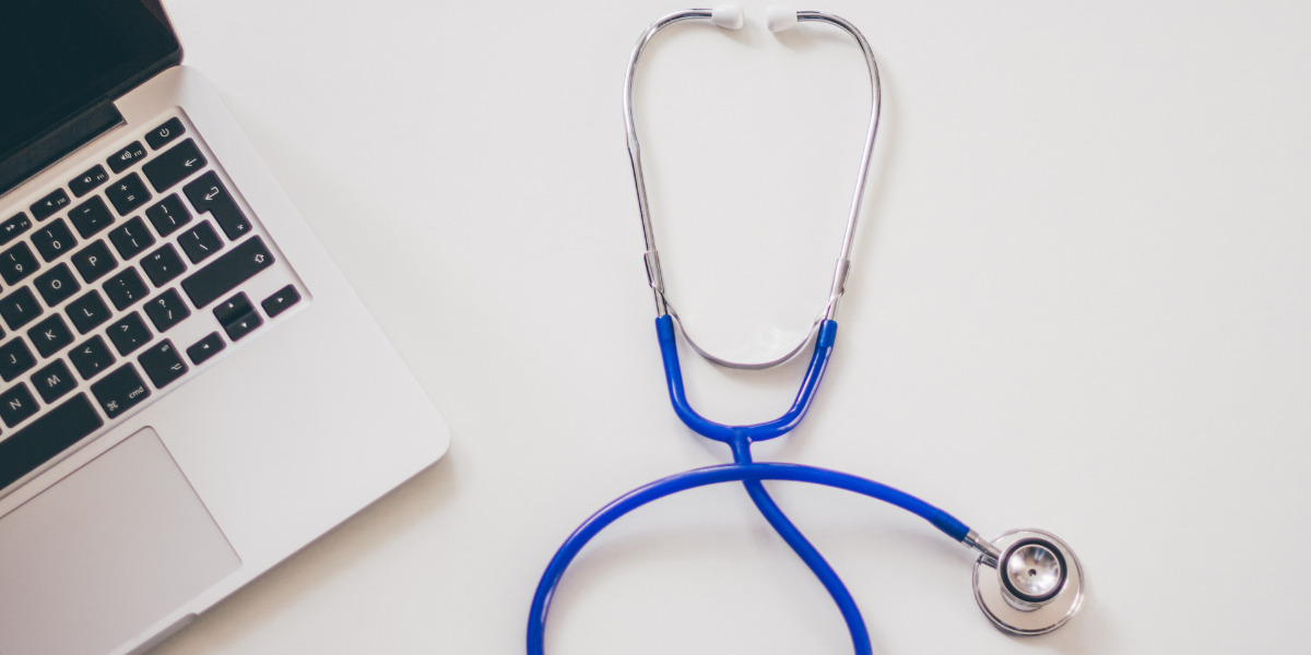 Stethoscope and a laptop